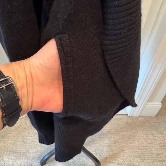 Quince 100% Cashmere Open-Front Sweater – Black, Size Small - Picture 3 of 8